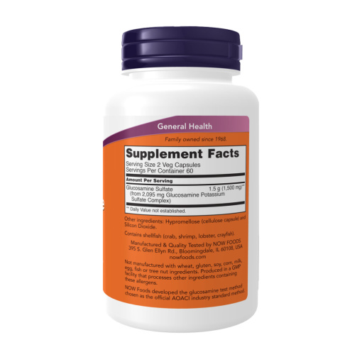 NOW Foods - Glucosamine Sulfate, 750mg - 120 caps - Image 3