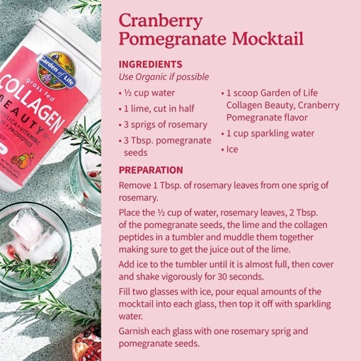 Garden of Life - Grass Fed Collagen Beauty, Cranberry Pomegranate - 270g - Image 5