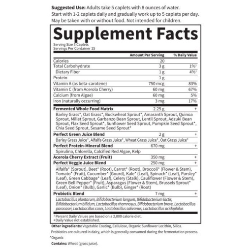 Garden of Life - Perfect Food Super Green Formula - 300 vegetarian caplets - Image 2