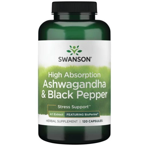 Ashwagandha & sort peber med høj optagelse - 120 kapsler