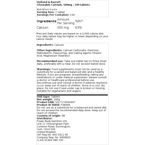 500mg - 100 tabletter