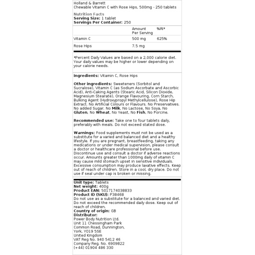 Holland & Barrett - Chewable Vitamin C with Rosehip - Image 3