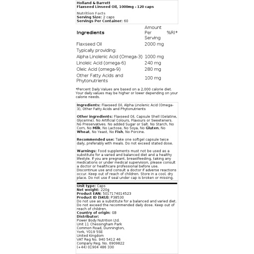 Holland & Barrett - Flaxseed and Flaxseed Oil - Image 2