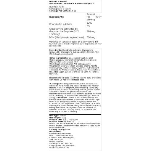 chondroitin og msm - 60 kapsler