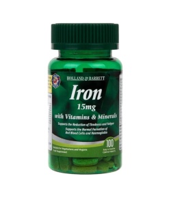 jern 15mg med vitaminer og mineraler - 100 kapsler