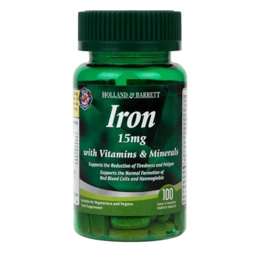 jern 15mg med vitaminer og mineraler - 100 kapsler