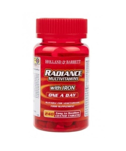 Radiance Multivitaminer med jern One a Day - 240 tabs (EAN 5017174029350)