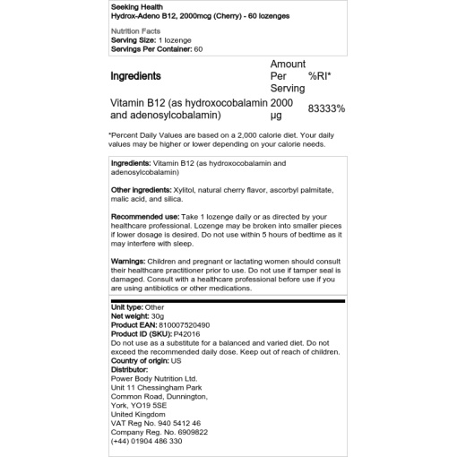 2000 mcg (Kirsebær) - 60 sugetabletter