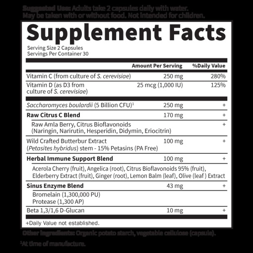 Garden of Life - Immunbalance Sinus - 60 Vegetable Capsules - Image 2