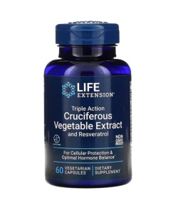 Triple Action Cruciferous Vegetable Extract med Resveratrol - 60 vcaps