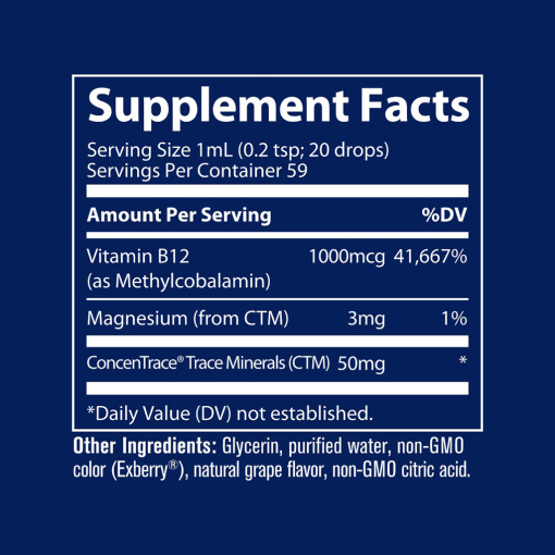 Trace Minerals - Ionic B12, 1000 mg - 59 ml - Image 2