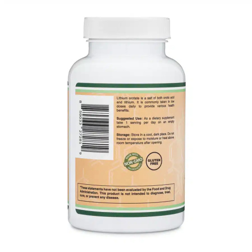 Double Wood - Lithium Orotate 5mg - 210 Vegan Capsules - Image 4
