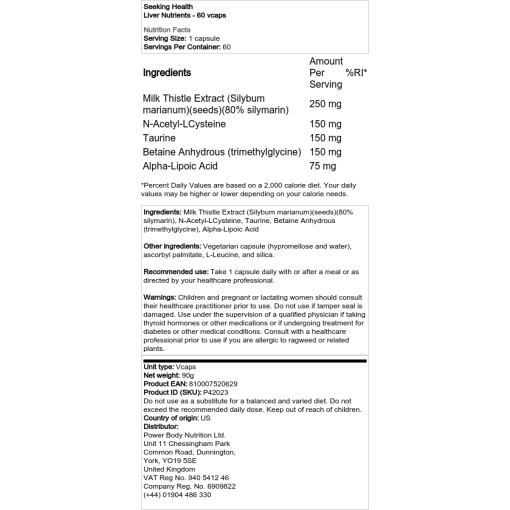 Seeking Health - Leverage Nutrients - 60 Vegan Capsules - Image 2