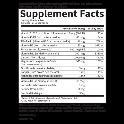 Garden of Life - Advanced Living Calcium - 120 Vegetarian Capsules - Image 2