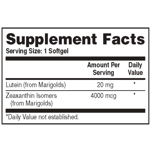Health Through Nutrition - Lutein with Zeaxanthin - 60 Softgels - Image 3