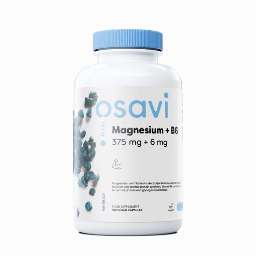 Magnesium + B6-vitamin - 180 veganske kapsler