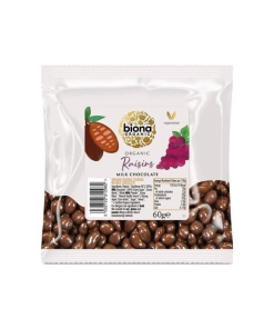 Mælkechokoladeovertrukne rosiner - 60g