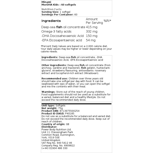 Minami MorDHA Kids - 60 Softgels - Image 2