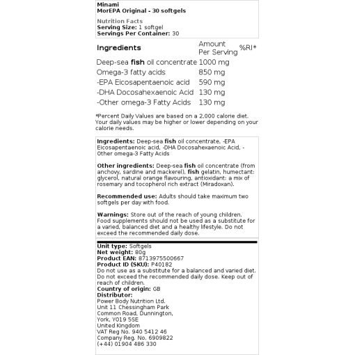 Minami MorEPA Original - 120 Softgels (2 x 60) - Image 2