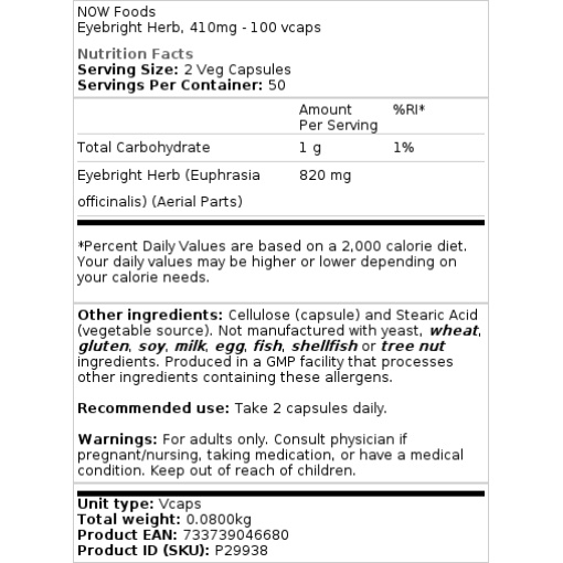 410mg - 100 vegetabilske kapsler