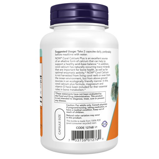 NOW Foods - Coral Calcium Plus - 250 vcaps - Image 3