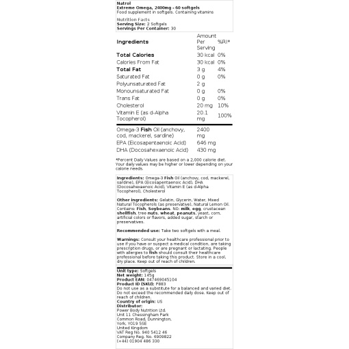 2400mg - 60 softgels