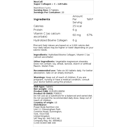 NeoCell Super Collagen + C - 360 Tablets - Image 2