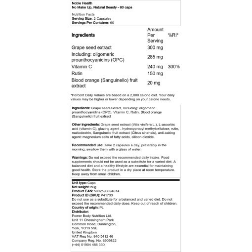 naturlig skønhed - 60 kapsler