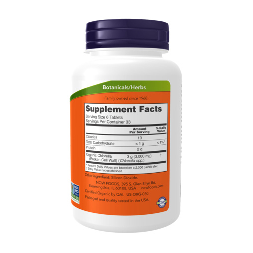 NOW Foods - Chlorella, 500mg - 200 tabs - Image 3