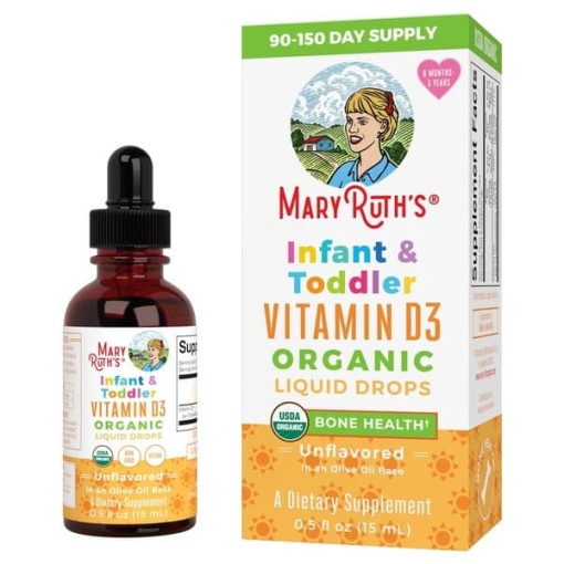 Økologiske vitamin D3 dråber til spædbørn og småbørn - 15 ml