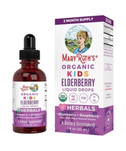Økologiske hyldebærdråber til børn med blåbær og hindbær - 30 ml