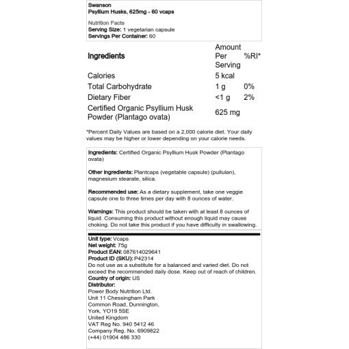 625mg - 60 vegetabilske kapsler