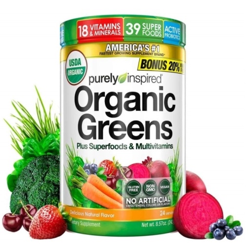 Økologiske grøntsager plus superfoods & multivitaminer