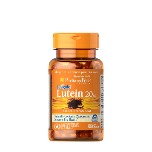 Puritans Pride Lutein 20MG With Zeaxanthin (60 Softgels)