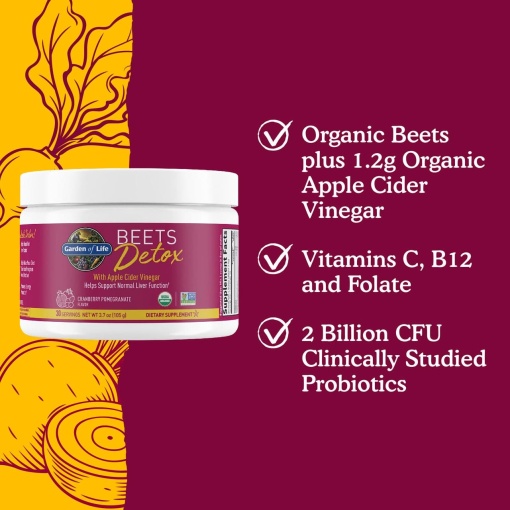 Garden of Life - Beet Detox with Cranberry and Pomegranate 105g Powder - Image 4