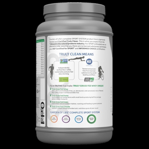 Garden of Life - Sports Certified Grass-Fed Whey Protein, Chocolate - 660g - Image 3