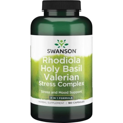 Rhodiola Holy Basil Valerian Stress Complex - 180 caps