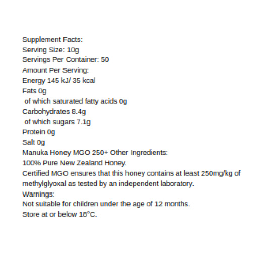 Egmont Honey - Manuka Honey MGO 250+ - 500g - Image 2