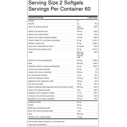 Swanson - Multi with High Strength - 120 Softgels - Image 2