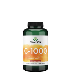 Swanson Vitamin C with Rose Hips (90 Capsules)