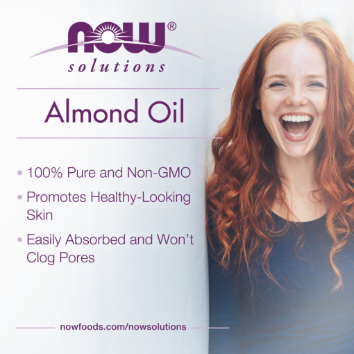 NOW Foods - Almond Oil, Pure - 118 ml. - Image 4