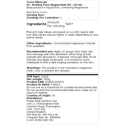 Trace Minerals - Dr. Starkey's Ren Magnesium Oil - 237 ml - Image 2