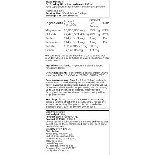 Trace Minerals - Dr. Starkey Ultra ConcenTrace - 296 mL - Image 2
