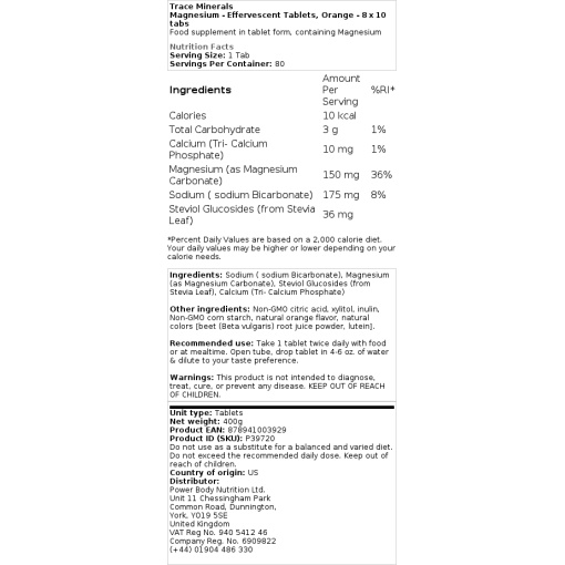 Trace Minerals - Magnesium - Effervescent Tablets - Image 2