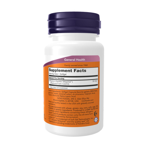 NOW Foods - Ubiquinol CoQH-CF - 60 softgels - Image 2