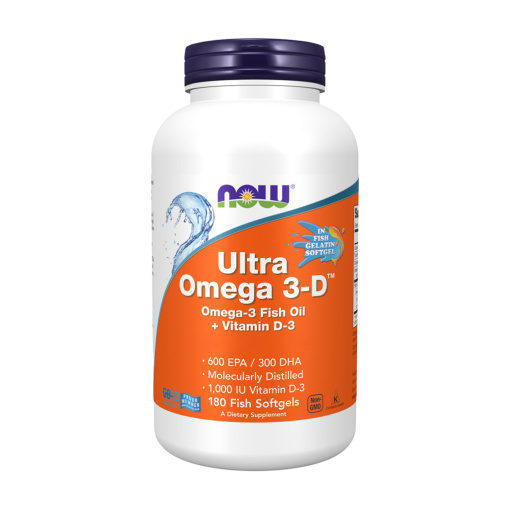 NOW Foods - Ultra Omega 3-D with Vitamin D-3 - 90 softgels - Image 2