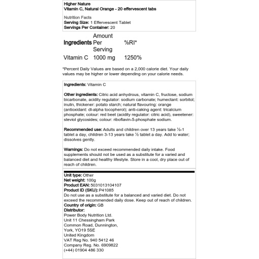 Natural Orange - 20 brusetabletter
