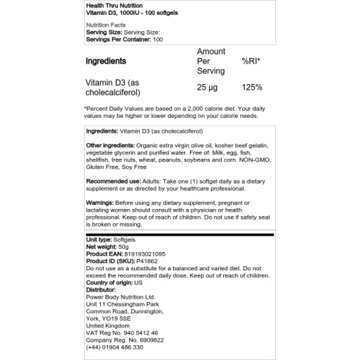2000 IE - 100 softgels
