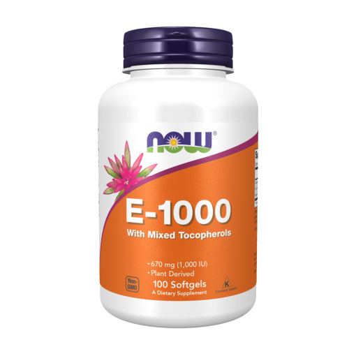 NOW Foods - Vitamin E-1000 - Natural (Mixed Tocopherols) - 50 softgels - Image 6