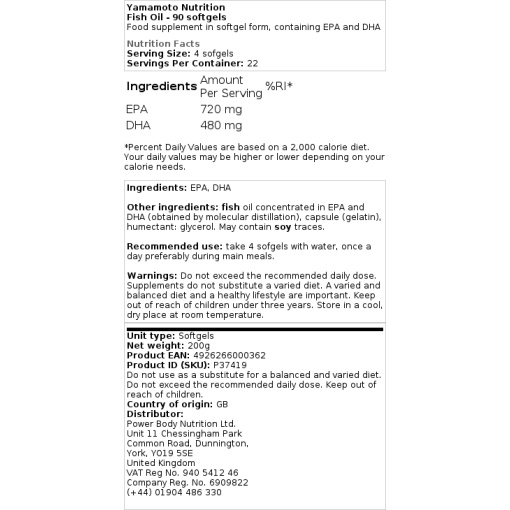 Yamamoto Nutrition - Fish Oil - 90 Softgels - Image 2